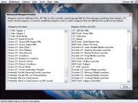 The Advanced Weapon Priority window.